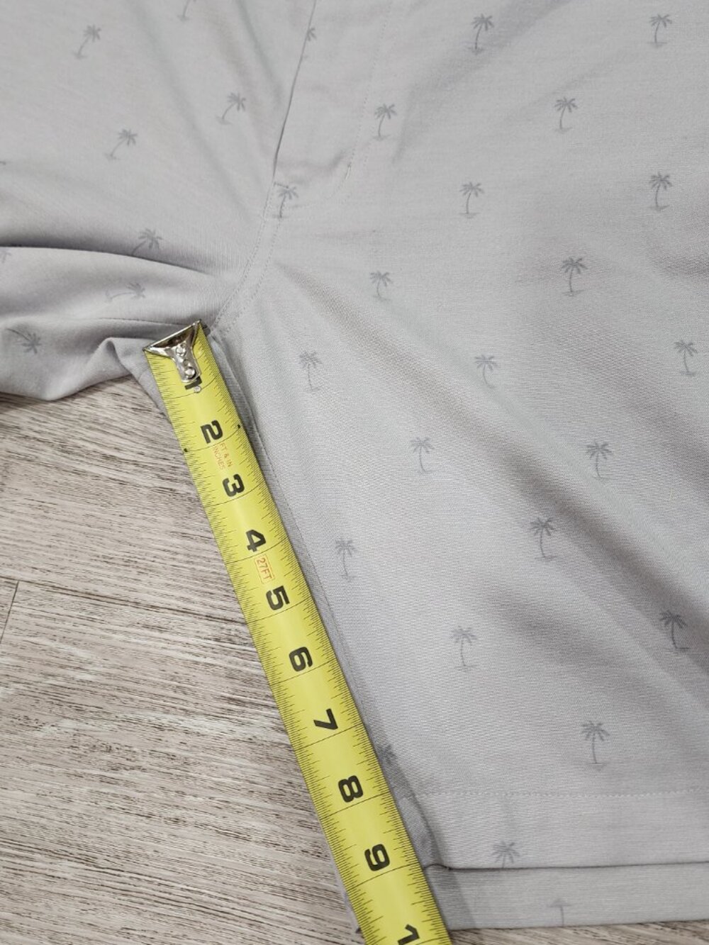 Travis Mathew Golf Shorts Men's 32 Gray Performance Resort Palm Tree Casual - Picture 5 of 8